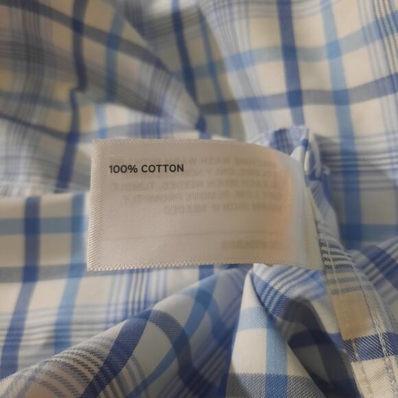 Duluth Trading Co Mens Blue Wrinklefighter Long Sleeve Button Shirt Size 4X - Picture 4 of 6